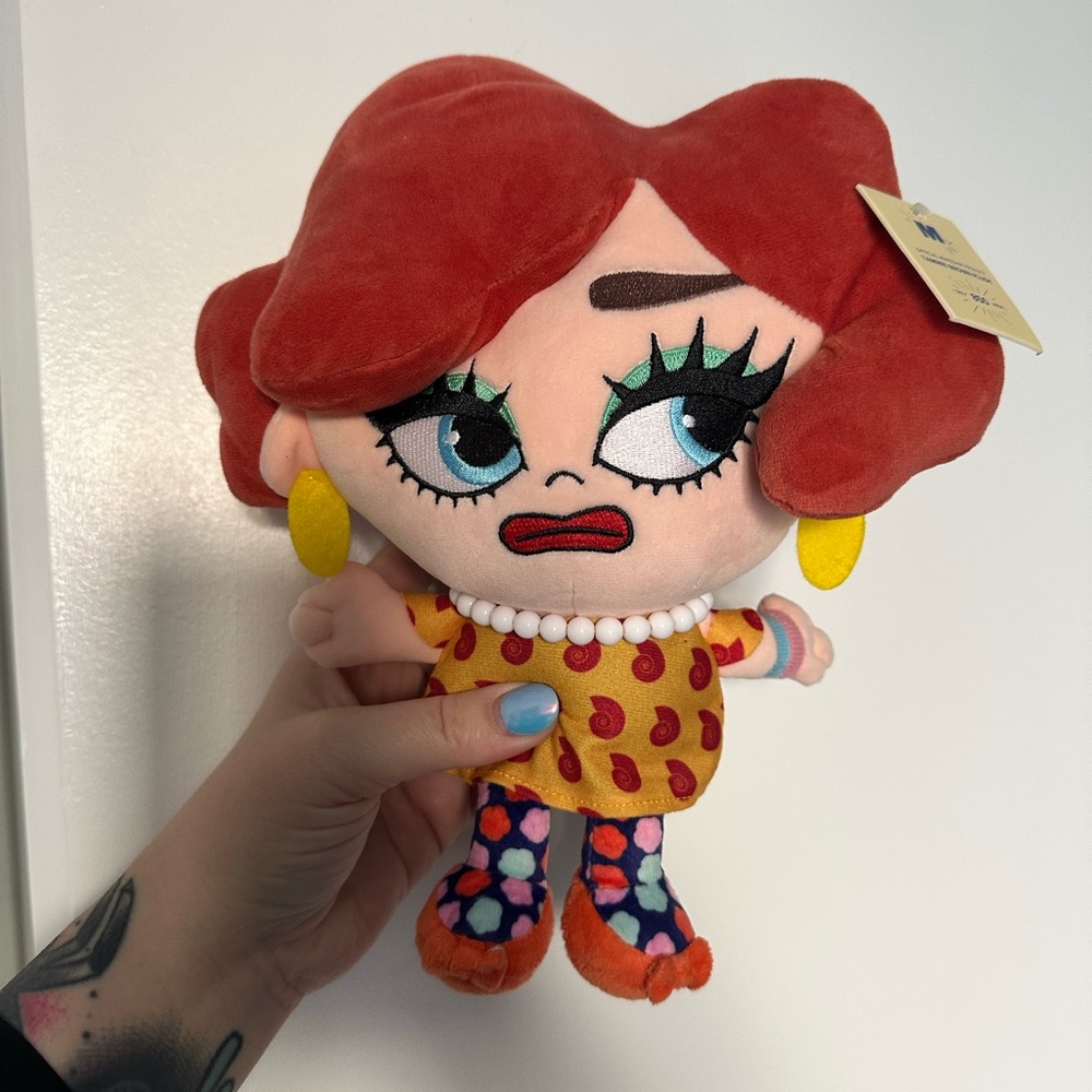 Tammie Brown- Drag Race- Colorful Plush Doll with Red Hair